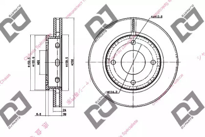 Тормозной диск DJ PARTS BD1381